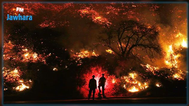 حرائق كاليفورنيا : خسائر جسيمة والرياح تعيق تدخلات رجال الإطفاء