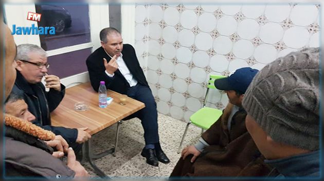 نور الدين الطبوبي في تالة بعد ليلة من الاحتجاجات (صور)