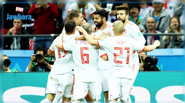 اسبانيا تفوز بصعوبة أمام ايران و تلتحق بالبرتغال في الصدارة