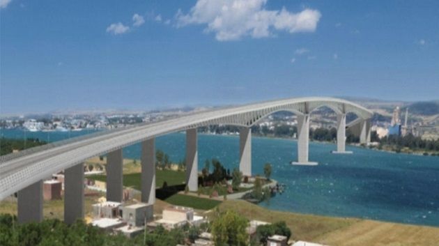 بنزرت: تقدم الأشغال الفنية للقسطين الأول والثالث لمشروع الجسر الجديد 