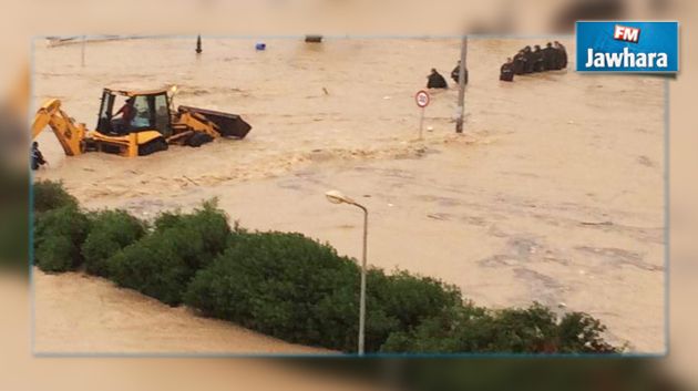 فيضانات سوسة : الجيش الوطني يتدخل.. والقاعة الأولمبية لإيواء المنكوبين