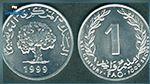 البنك المركزي : 60 مليون قطعة نقدية من فئة 1 مليم مازلت متداولة في تونس