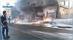 قفصة : حريق هائل في محل عشوائي لبيع البنزين المهرب