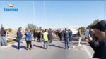 عمال النظافة بمطار النفيضة يغلقون الطريق السيارة سوسة تونس
