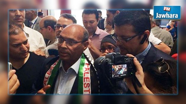 Moncef Marzouki arrive en France