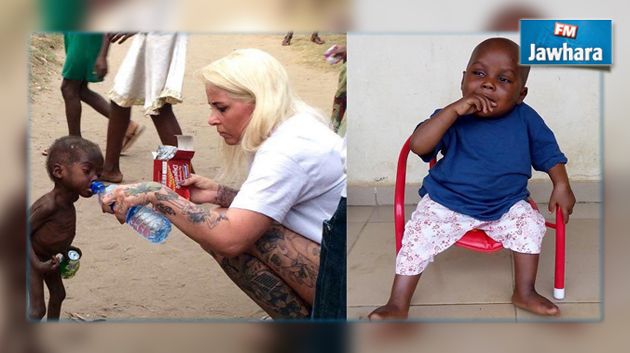 Sauvé par une jeune danoise, le petit nigérian retrouve ses forces