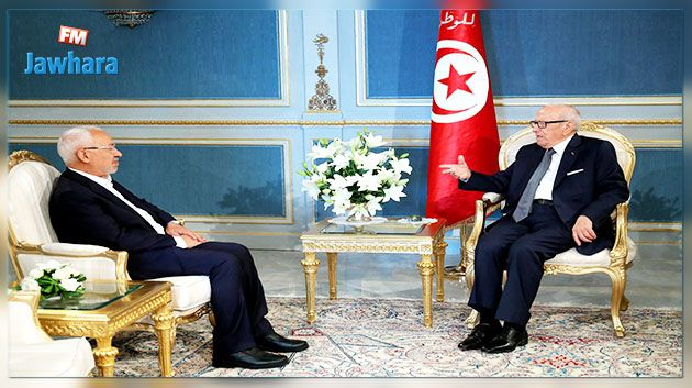 Béji Caïd Essebsi reçoit à Carthage le président d'Ennahdha