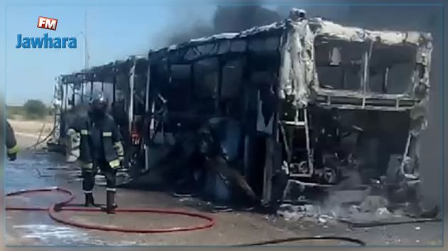 Un bus de la Société de Transport du Sahel incendié 