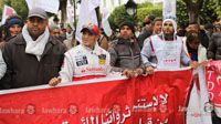 Manifestation à l'Avenue Habib Bourguiba à l'occasion du mois de mobilisation sociale