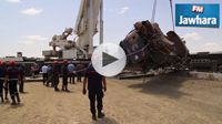 Collision de train-camion à El Fahs : Opération de remorquage des wagons