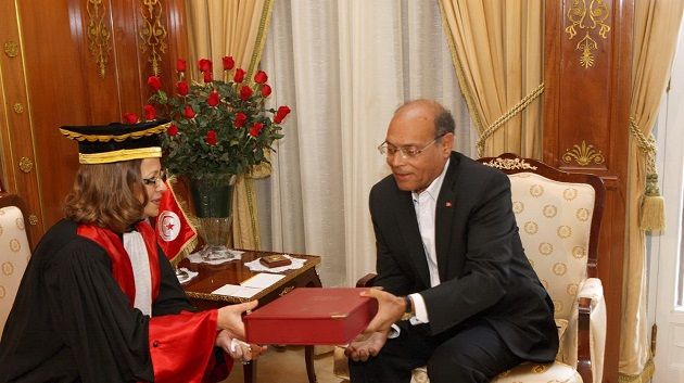 المرزوقي يتسلم التقرير السنوي للمحكمة الإدارية لسنة 2012