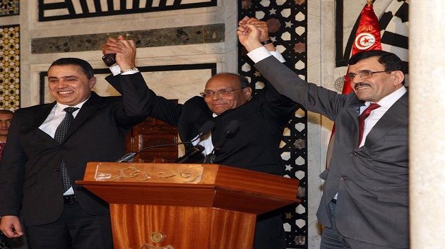 قصر الحكومة بالقصبة : لقاء بين العريض والمرزوقي وجمعة