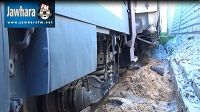 سوسة : قطار ركّاب يخرج عن السكة دون وقوع أضرار
