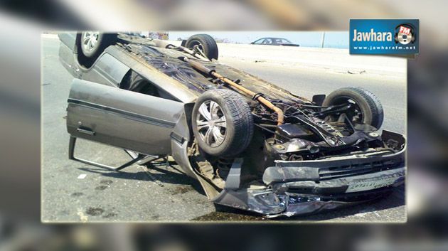 قرنبالية : وفاة شخص وإصابة 7 آخرين في حادث انقلاب سيارة