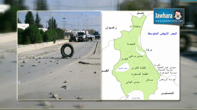 القلعة الكبرى : الأهالي يغلقون طريق كندار احتجاجا على كثرة الحوادث