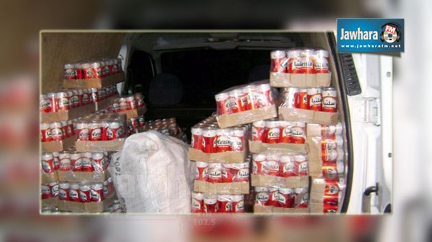 سيدي بوزيد : حجز 12 الف علبة جعة و336 قارورة خمر