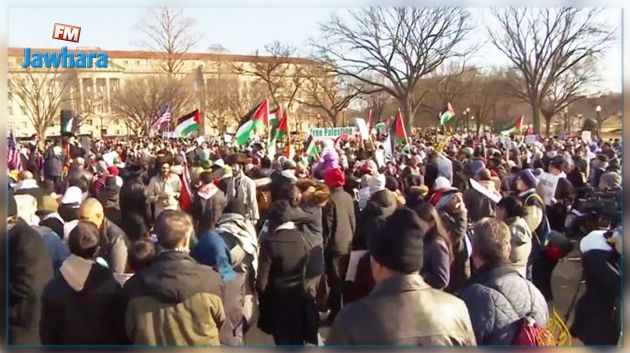 مظاهرة في واشنطن احتجاجا على قرار ترامب بشأن القدس
