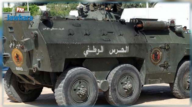 باجة: اصابة 8 أعوان حرس وطني فى انقلاب مدرعة