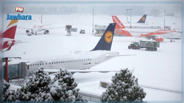 تعليق حركة الملاحة في مطار جنيف بسبب تساقط الثلوج