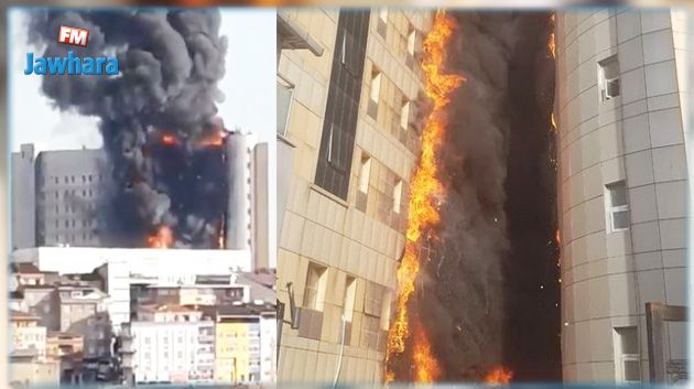 حريق يلتهم عدة طوابق بمستشفى في اسطنبول