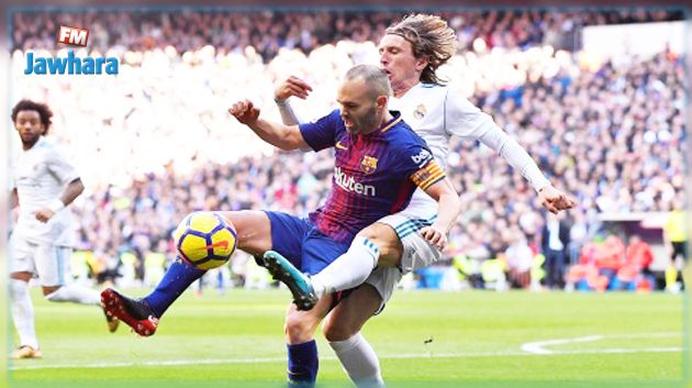 التعادل يحسم مباراة الكلاسيكو بين برشلونة و ريال مدريد