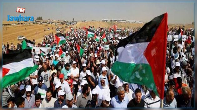 مع استمرار المجزرة الاسرائيلية : تدفق حشود فلسطينية على الحدود