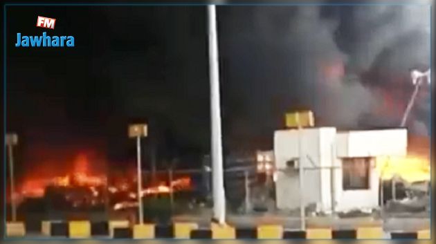 حريق على الحدود بين السعودية والإمارات