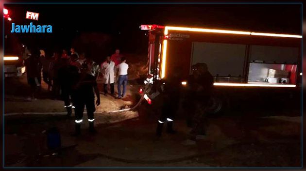 إخماد حريق بقطار محمل بالفسفاط والإسمنت