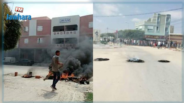 ملولش : غلق الطريق الرابطة بين صفاقس والشابة 