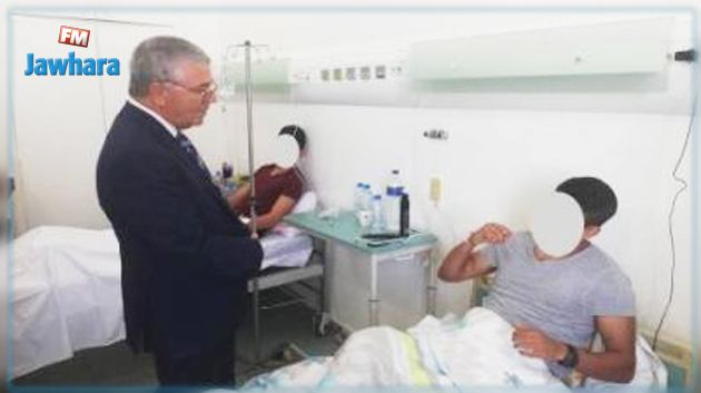 وزير الدفاع يعود العسكريين المصابين في العملية العسكرية بالمغيلة