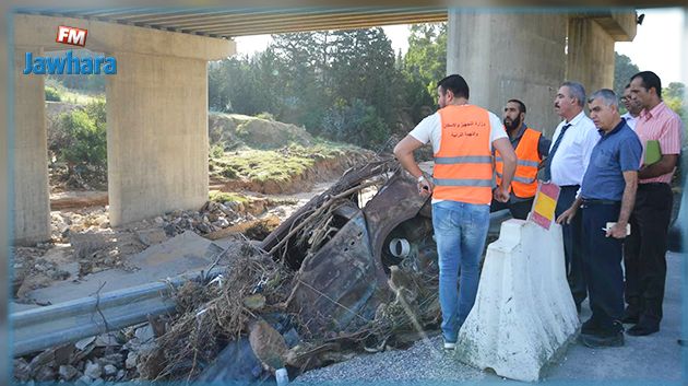 وزير التجهيز يعاين الأضرار بعد فيضانات نابل