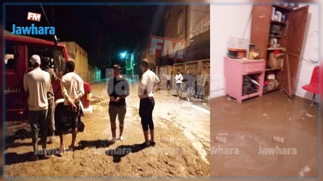 الرديف : تسرب مياه الأمطار إلى المنازل وفيضان أودية