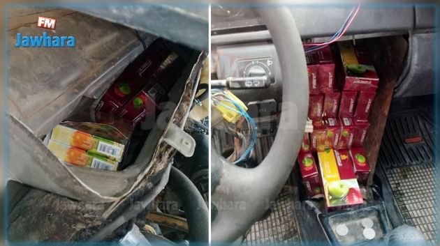 تطاوين : حجز شاحنتين وكمية كبيرة من المعسل والسجائر المهربة