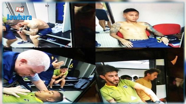 الاعتداء على حافلة بوكا جونيورز و اصابة بعض اللاعبين قبل مواجهة ريفر بليت