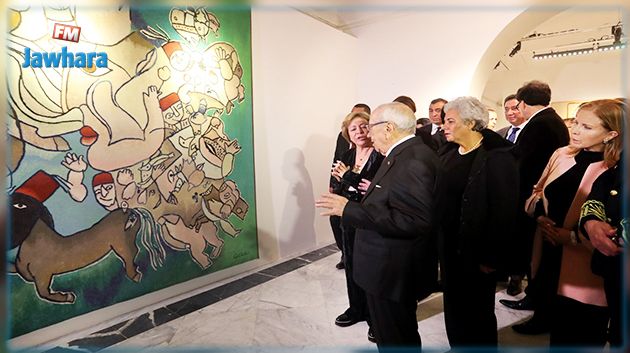 رئيس الجمهورية يفتتح معرض الفنان التشكيلي التونسي المرحوم عبد العزيز القرجي (صور وفيديو)