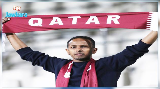 مشجع قطري وحيد في مباراة العراق و قطر في كأس آسيا