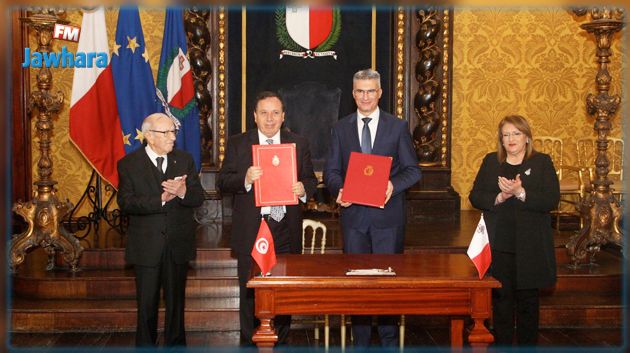 التوقيع على 4 اتفاقيات تعاون بين تونس ومالطا