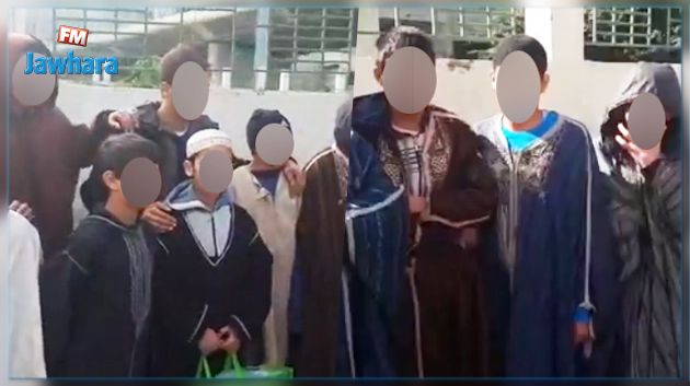 بعد تصوير أطفال 