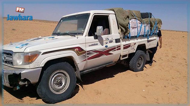 ضبط 7 شاحنات محملة ببضائع مهربة