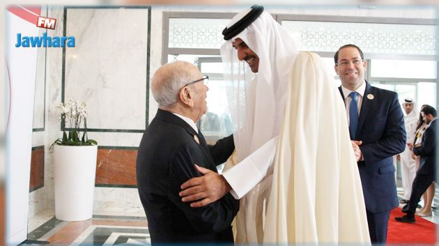 بعد مغادرته تونس : أمير قطر يرسل برقية لرئيس الجمهورية