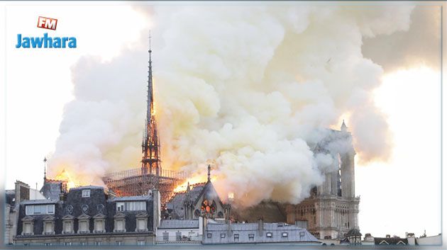 حريق هائل بكاتدرائية نوتردام في باريس