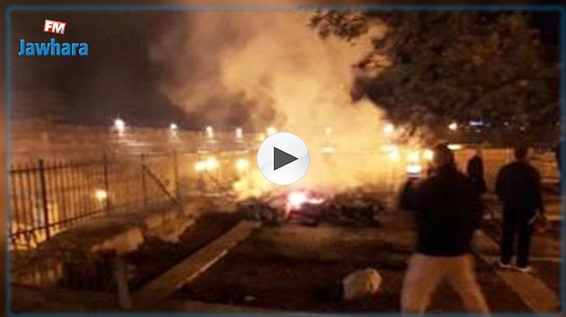 بالفيديو : حريق بمصلى الجامع الأقصى تزامنا مع حريق الكاتدرائية