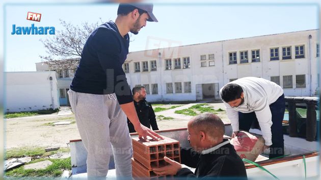 طلبة Polytechnique سوسة يشاركون في تهيئة المدرسة الاعدادية البيروني بالنفيضة