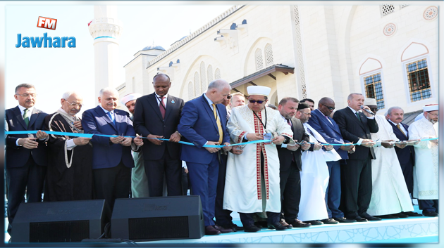 الغنوشي يشارك أردوغان مراسم افتتاح أكبر جامع في تركيا