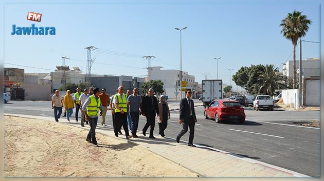 فتح الطريق الحزامية x20 على مستوى مفترق المنيهلة