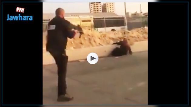 شاهد : لحظة إطلاق النار على إمرأة فلسطينية قبل استشهادها 