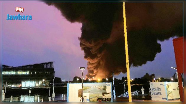 فرنسا : حريق هائل بمصنع كيميائي