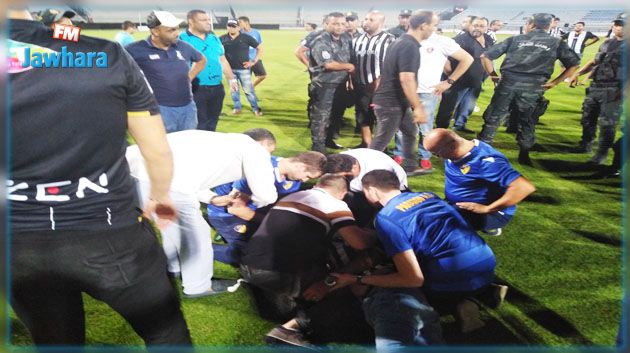أحد أحباء النادي الصفاقسي يبلع لسانه و الاطار الطبي لبارادو يتدخل