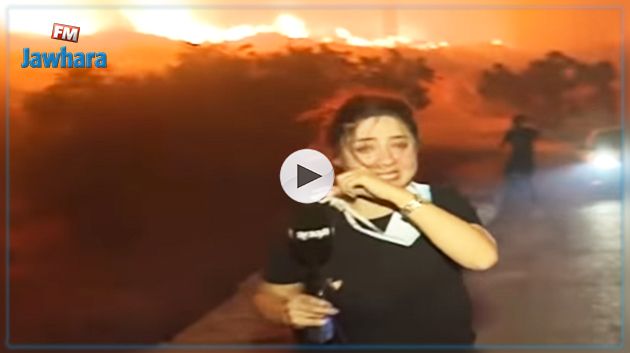 بكاء مراسلة لبنانية بعد سماعها صراخ عائلات تستغيث بسبب الحرائق (فيديو)
