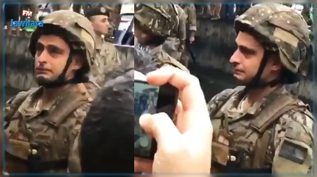 مظاهرات لبنان : فيديو لجندي يثير تعاطف اللبنانيين 